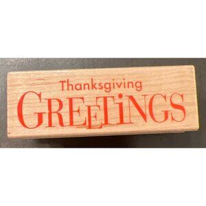 Thanksgiving Greetings Wood Mounted Rubber Stamp By Hero Arts C4299